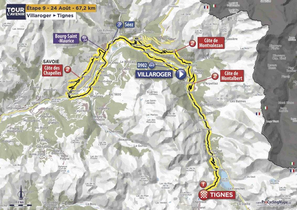 Streckenverlauf Tour de lAvenir 2019 - Etappe 9