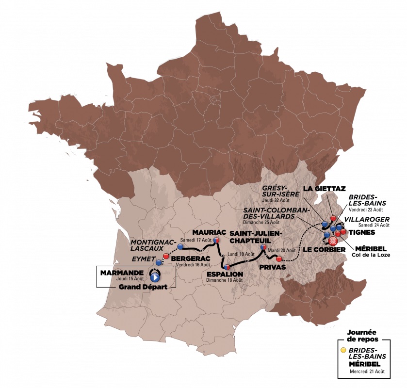 Streckenverlauf Tour de lAvenir 2019