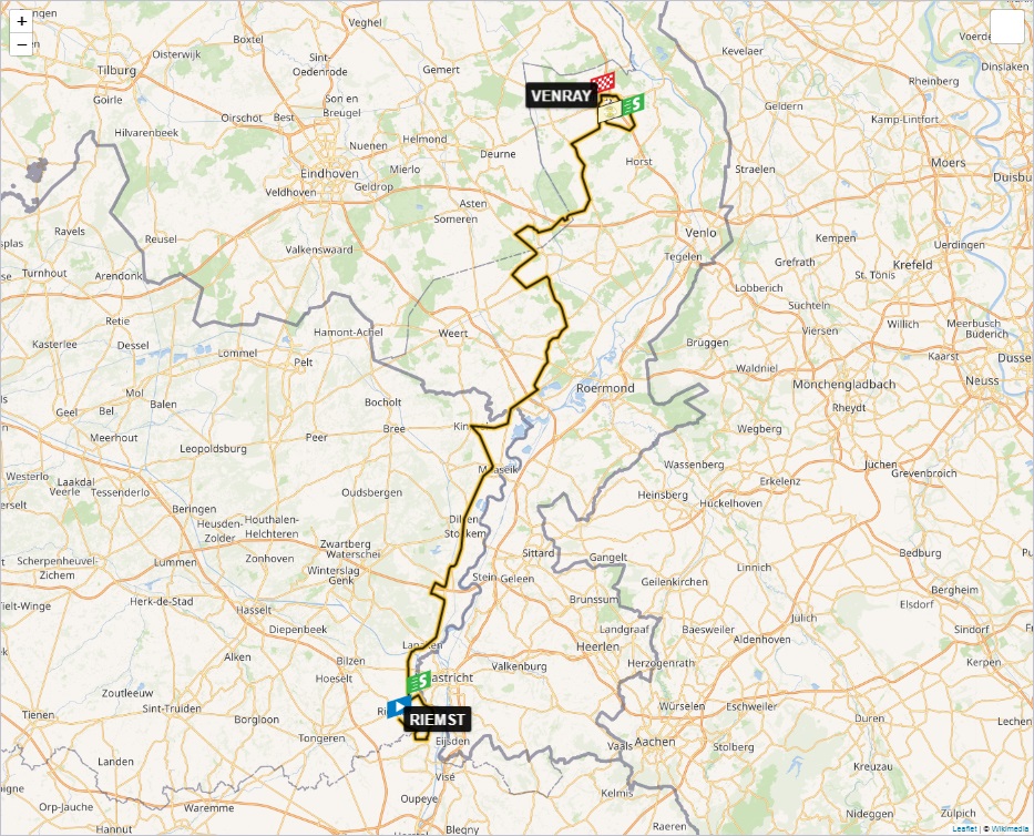 Streckenverlauf BinckBank Tour 2019 - Etappe 5