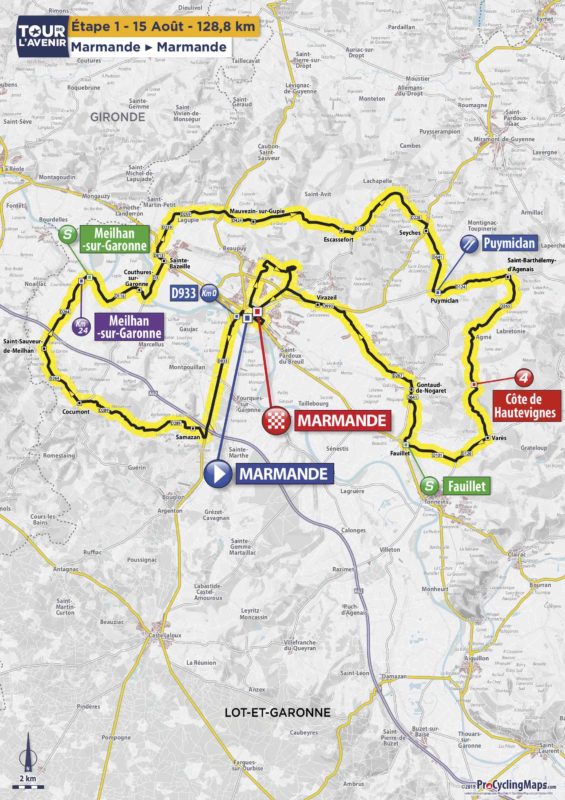 Streckenverlauf Tour de lAvenir 2019 - Etappe 1