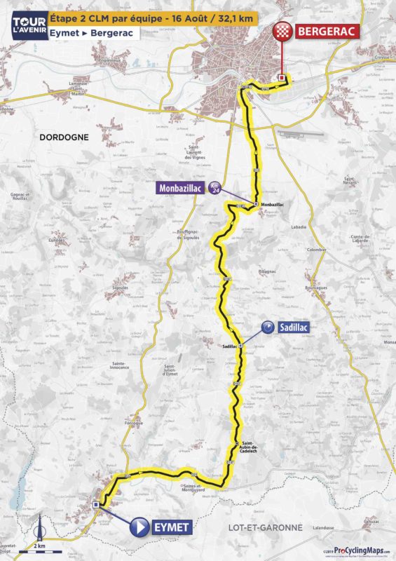 Streckenverlauf Tour de lAvenir 2019 - Etappe 2