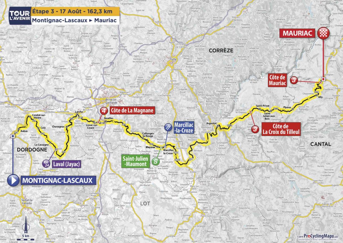 Streckenverlauf Tour de lAvenir 2019 - Etappe 3