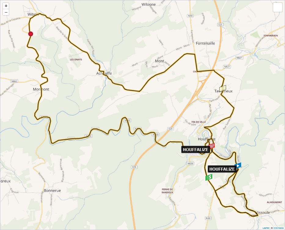 Streckenverlauf BinckBank Tour 2019 - Etappe 4