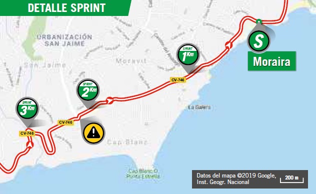 Streckenverlauf Vuelta a Espaa 2019 - Etappe 2, Zwischensprint