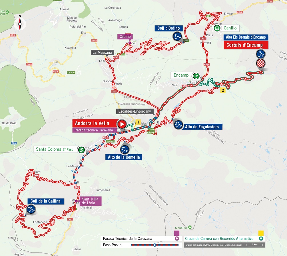 Streckenverlauf Vuelta a Espaa 2019 - Etappe 9