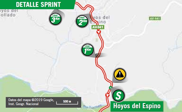 Streckenverlauf Vuelta a Espaa 2019 - Etappe 20, Zwischensprint