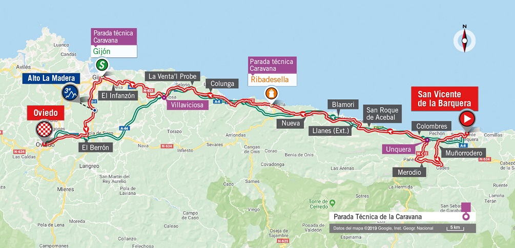 Streckenverlauf Vuelta a Espaa 2019 - Etappe 14