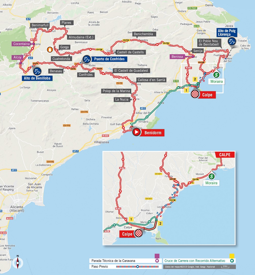 Streckenverlauf Vuelta a España 2019 - Etappe 2