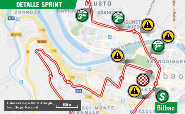 Streckenverlauf Vuelta a Espaa 2019 - Etappe 12, Zwischensprint