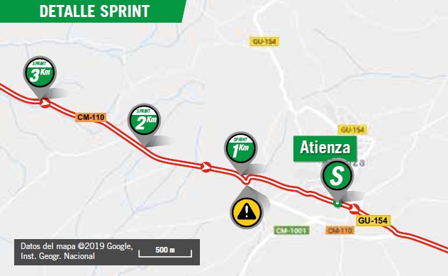 Streckenverlauf Vuelta a Espaa 2019 - Etappe 17, Zwischensprint