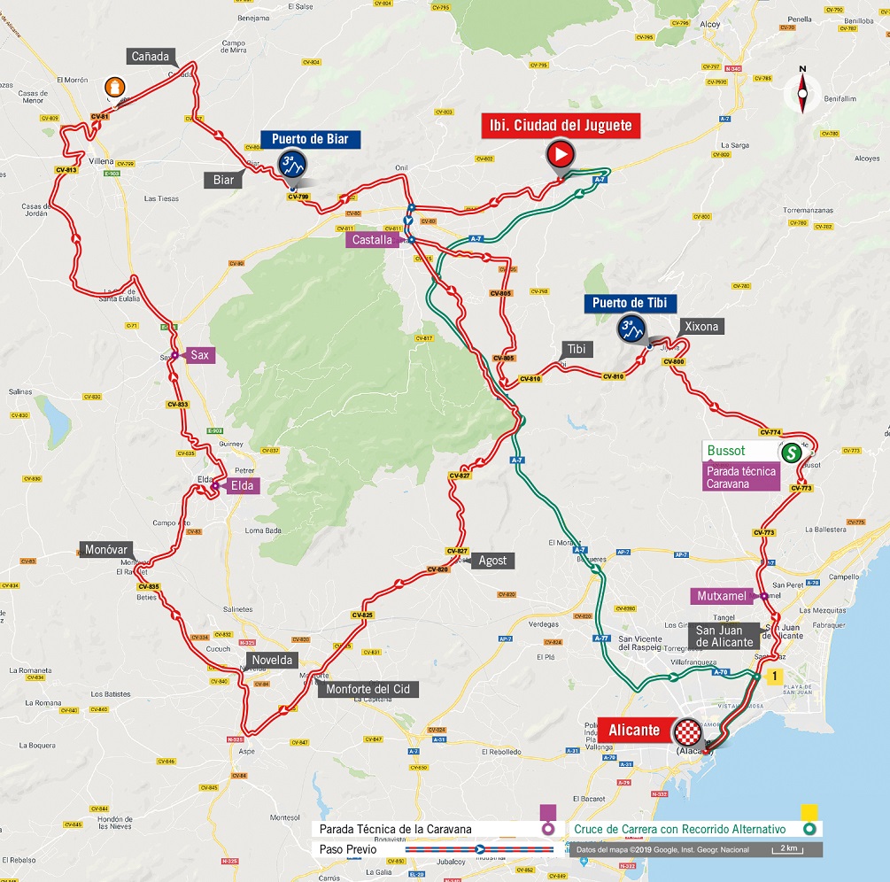 Streckenverlauf Vuelta a Espaa 2019 - Etappe 3