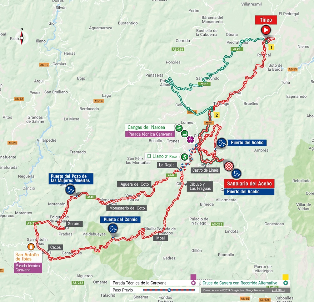 Streckenverlauf Vuelta a Espaa 2019 - Etappe 15