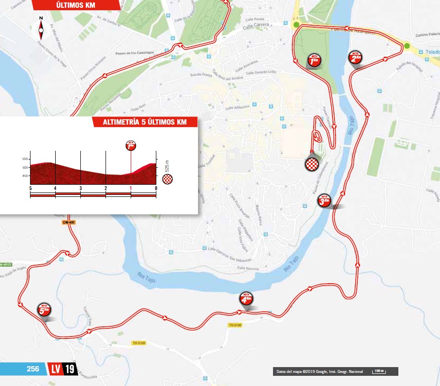 Streckenverlauf Vuelta a España 2019 - Etappe 19, letzte 5 km