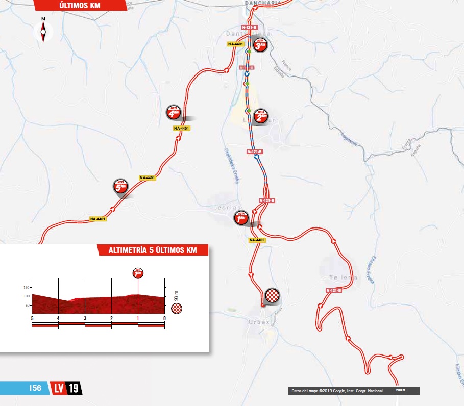 Streckenverlauf Vuelta a Espaa 2019 - Etappe 11, letzte 5 km