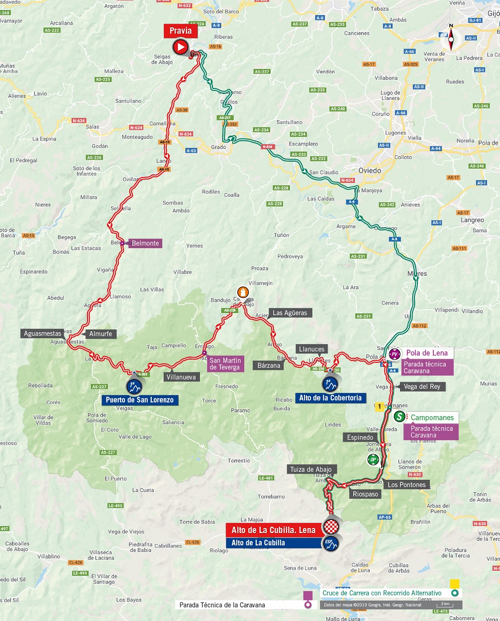 Streckenverlauf Vuelta a Espaa 2019 - Etappe 16