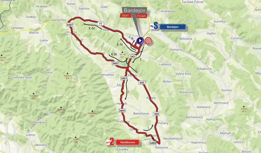 Streckenverlauf Okolo Slovenska / Tour de Slovaquie 2019 - Etappe 1a