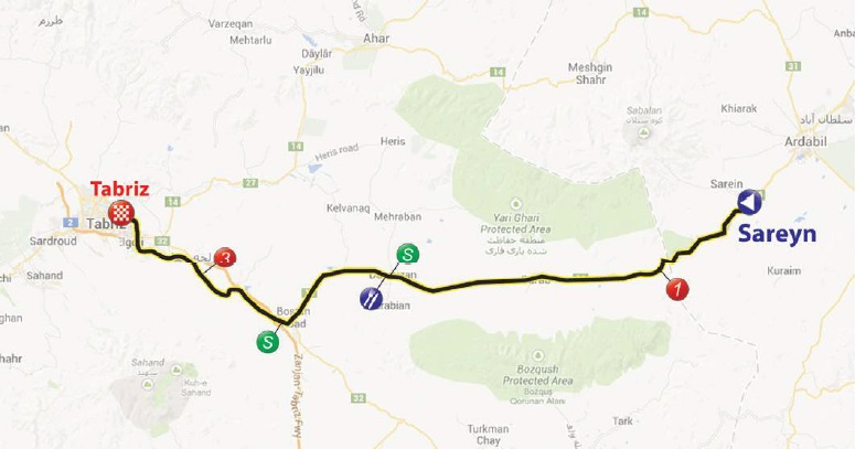 Streckenverlauf Tour of Iran (Azarbaijan) 2019 - Etappe 5