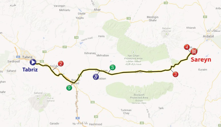 Streckenverlauf Tour of Iran (Azarbaijan) 2019 - Etappe 4