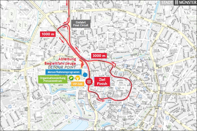 Streckenverlauf Sparkassen Mnsterland Giro 2019, Rundkurs