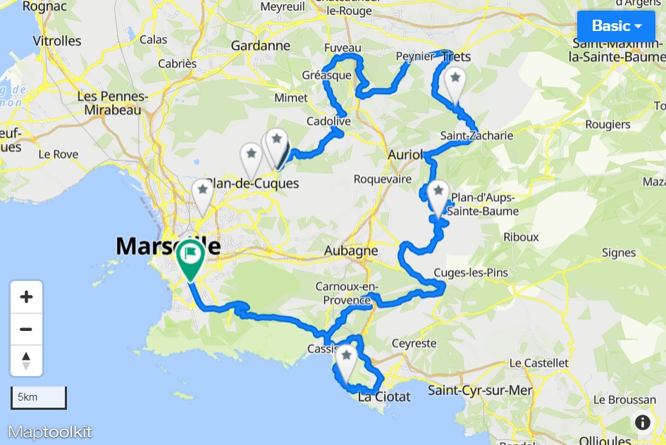 Streckenverlauf Grand Prix Cycliste la Marseillaise 2020