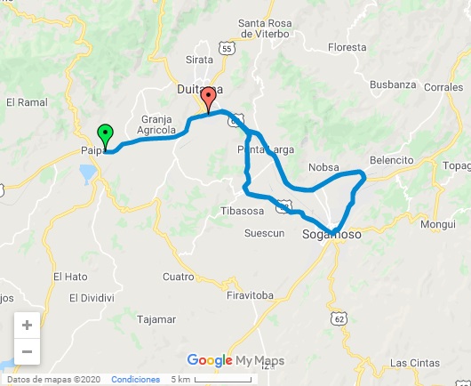 Streckenverlauf Tour Colombia 2020 - Etappe 2