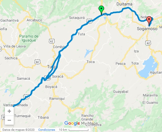 Streckenverlauf Tour Colombia 2020 - Etappe 3