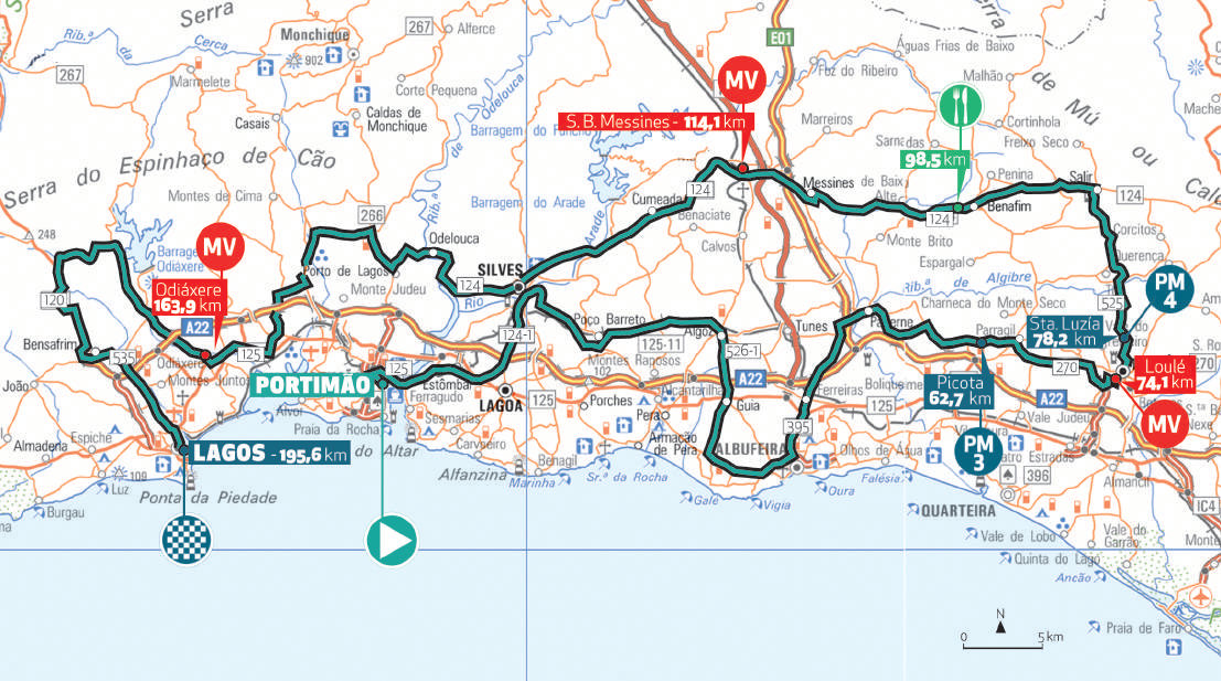 Streckenverlauf Volta ao Algarve em Bicicleta 2020 - Etappe 1