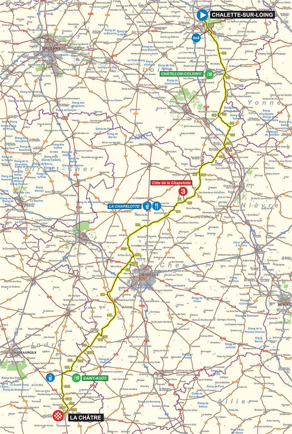 Streckenverlauf Paris - Nice 2020 - Etappe 3