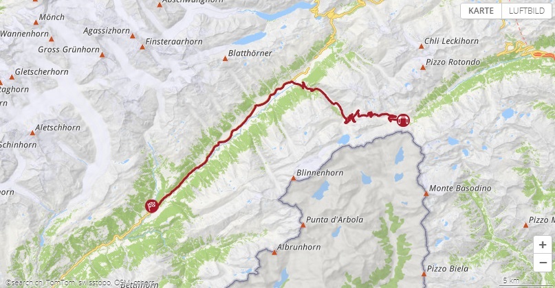 Streckenverlauf The Digital Swiss 5 - Etappe 3