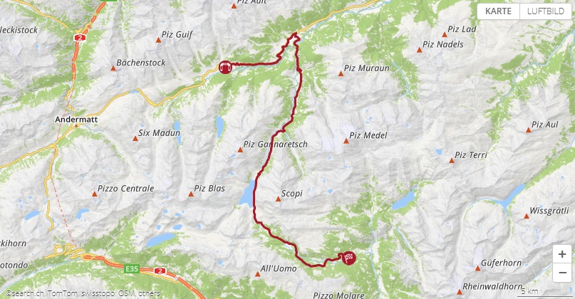 Streckenverlauf The Digital Swiss 5 - Etappe 5