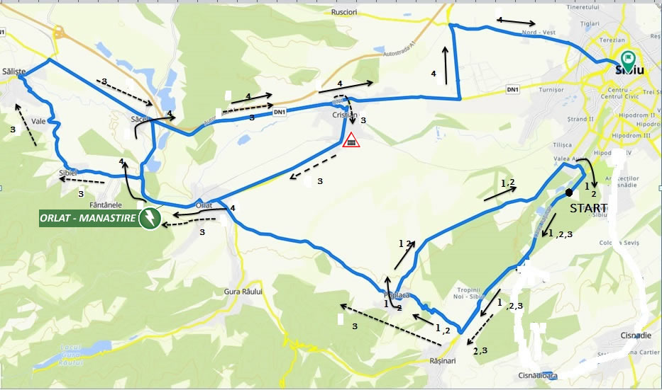 Streckenverlauf Sibiu Cycling Tour 2020 - Etappe 3b