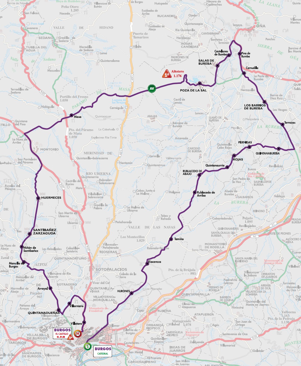 Streckenverlauf Vuelta a Burgos 2020 - Etappe 1