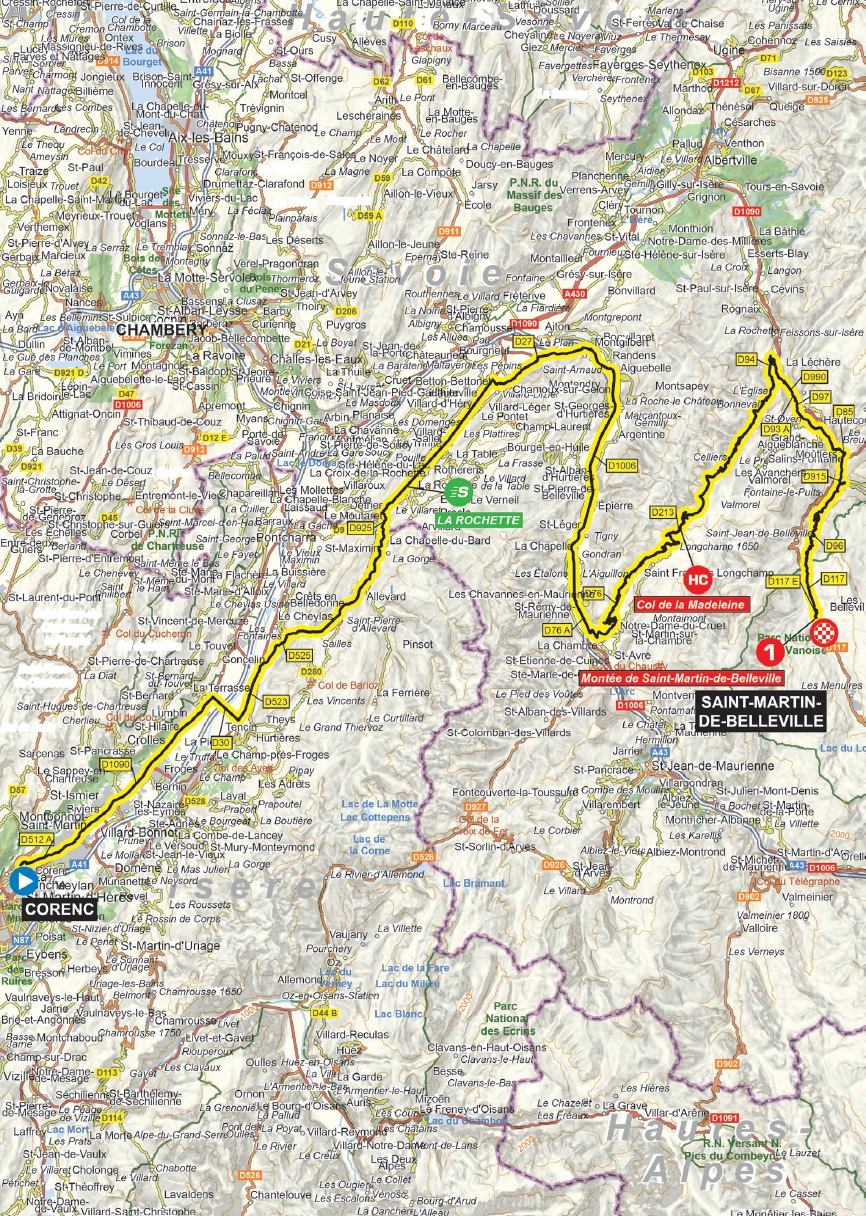Streckenverlauf Critérium du Dauphiné 2020 - Etappe 3