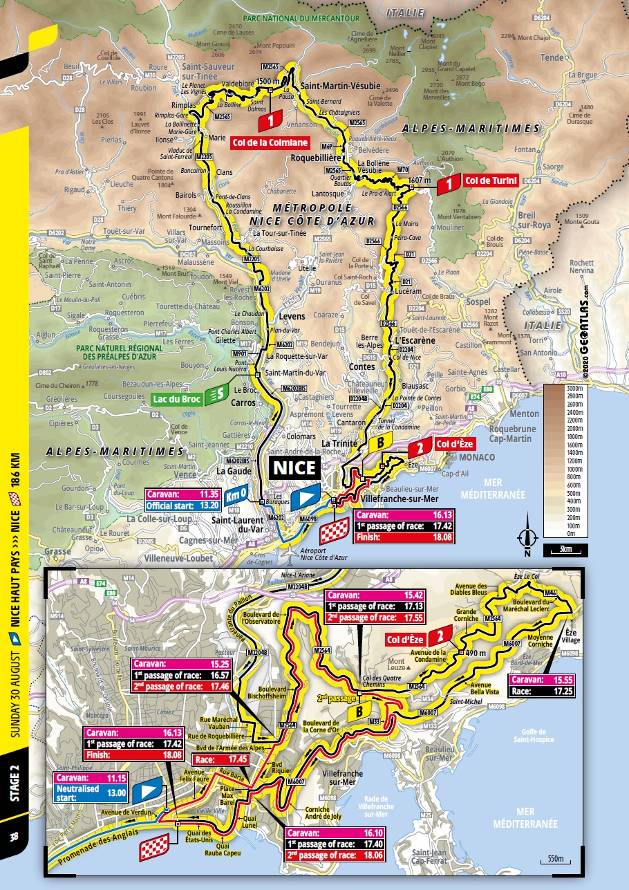 Streckenverlauf Tour de France 2020 - Etappe 2