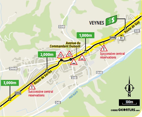 Streckenverlauf Tour de France 2020 - Etappe 4, Zwischensprint