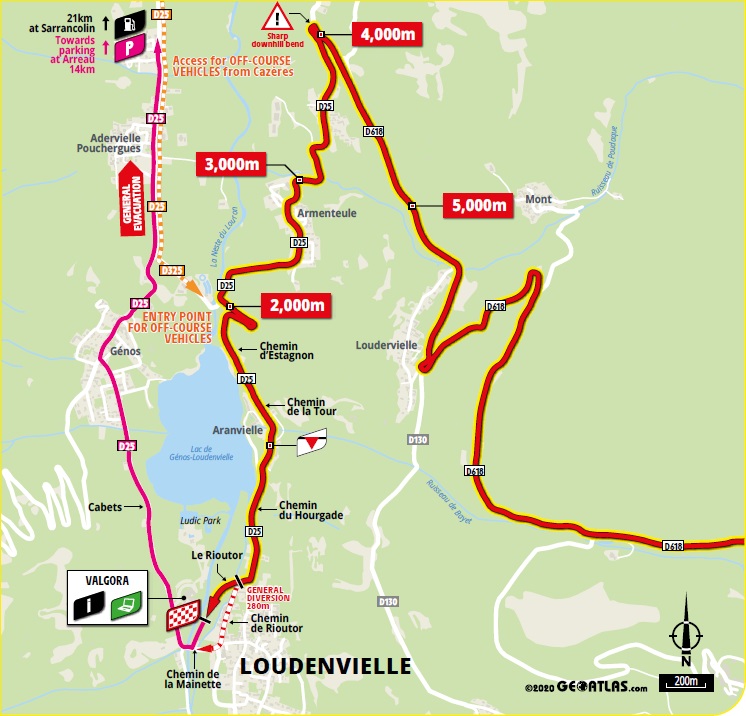 Streckenverlauf Tour de France 2020 - Etappe 8, letzte 5 km