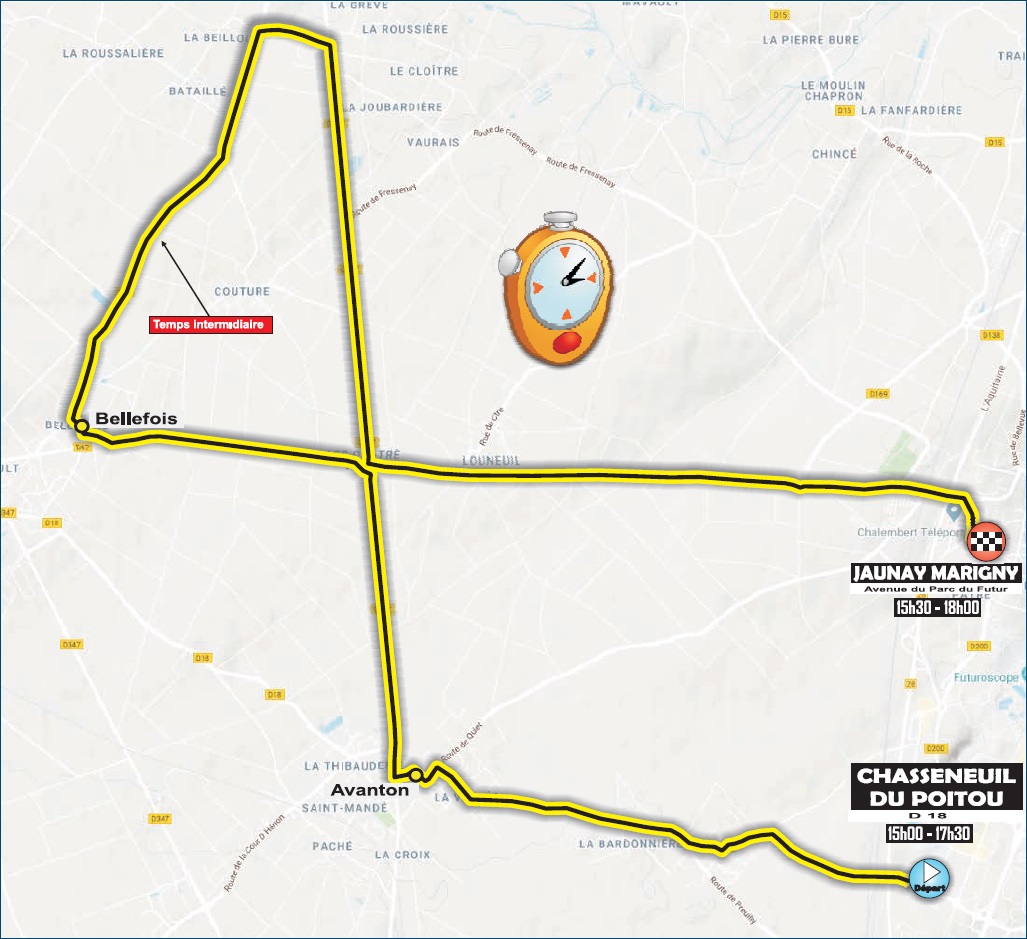Streckenverlauf Tour Poitou-Charentes en Nouvelle Aquitaine 2020 - Etappe 4
