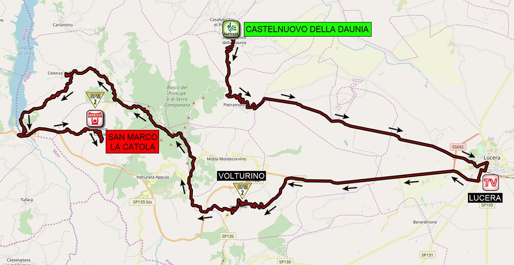 Streckenverlauf Giro dItalia Internazionale Femminile 2020 - Etappe 8