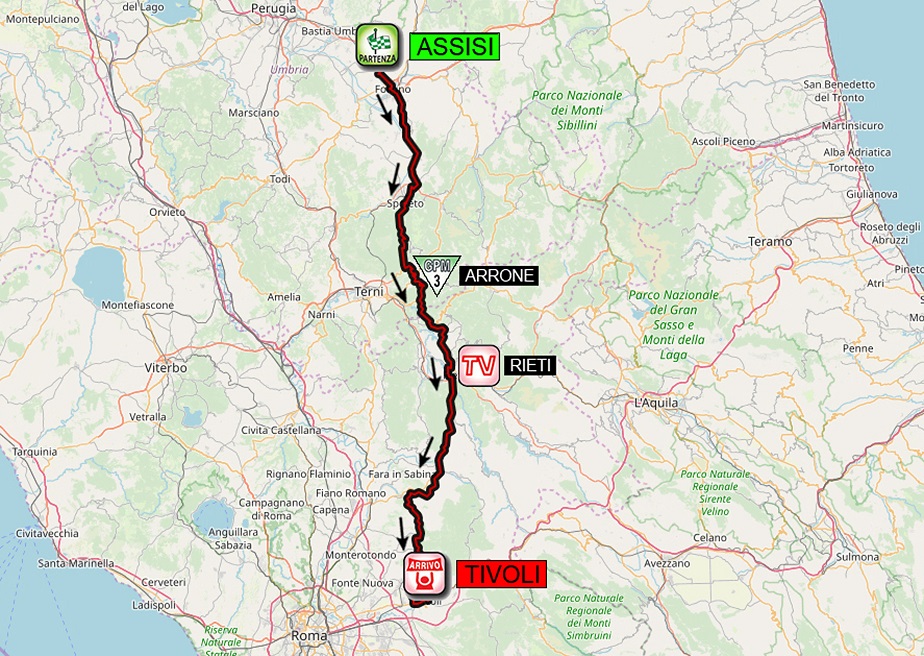 Streckenverlauf Giro dItalia Internazionale Femminile 2020 - Etappe 4