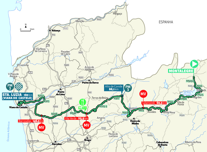 Streckenverlauf Volta a Portugal em Bicicleta Edio Especial 2020 - Etappe 1