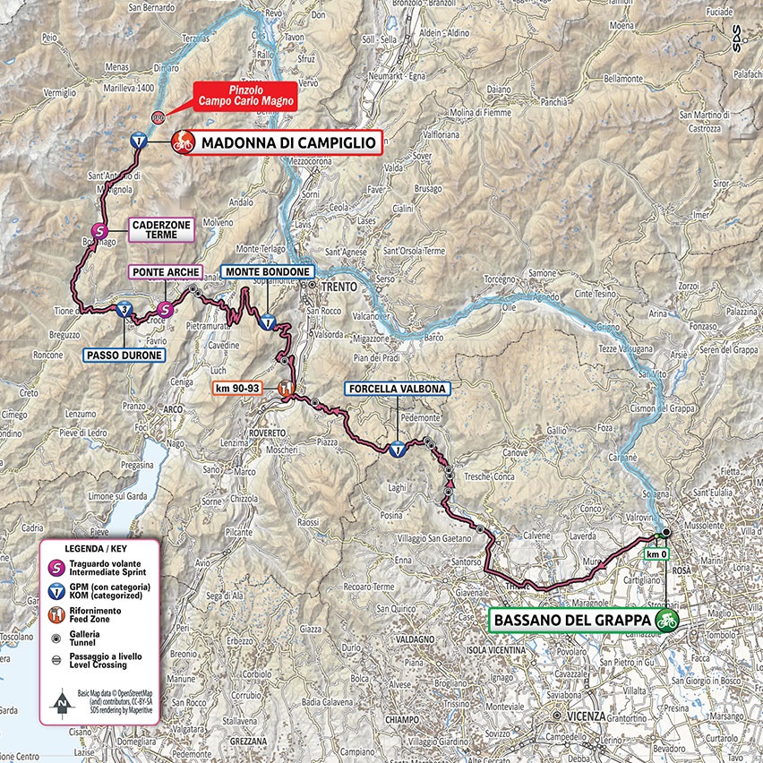 Streckenverlauf Giro dItalia 2020 - Etappe 17