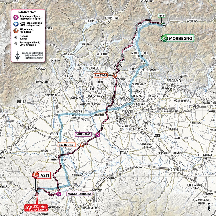 Streckenverlauf Giro d’Italia 2020 - Etappe 19