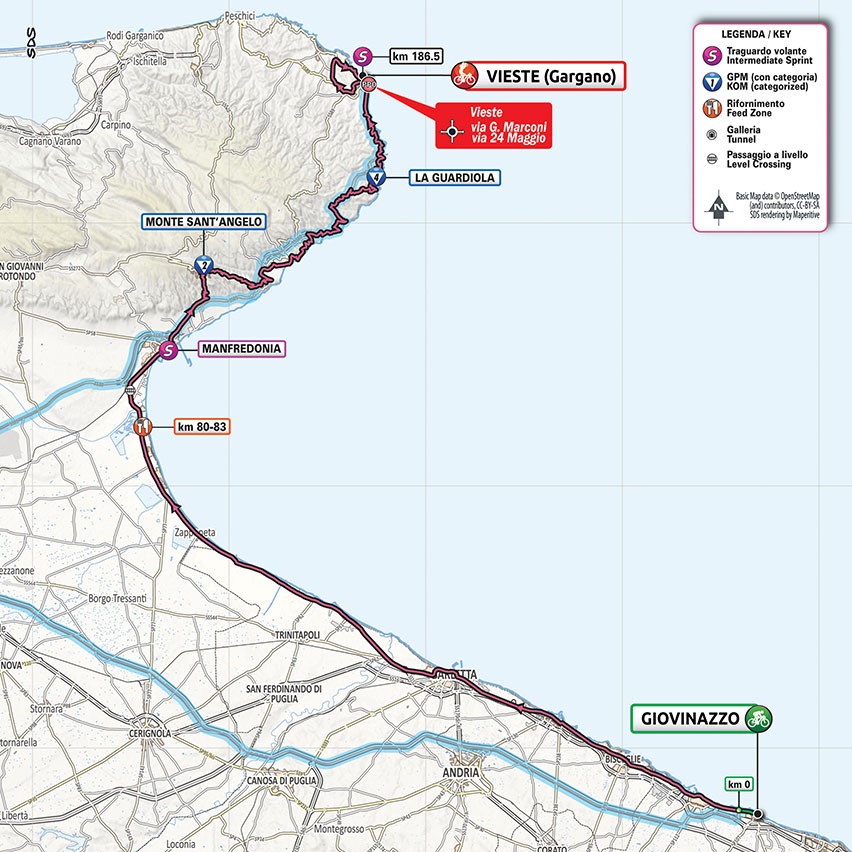 Streckenverlauf Giro dItalia 2020 - Etappe 8