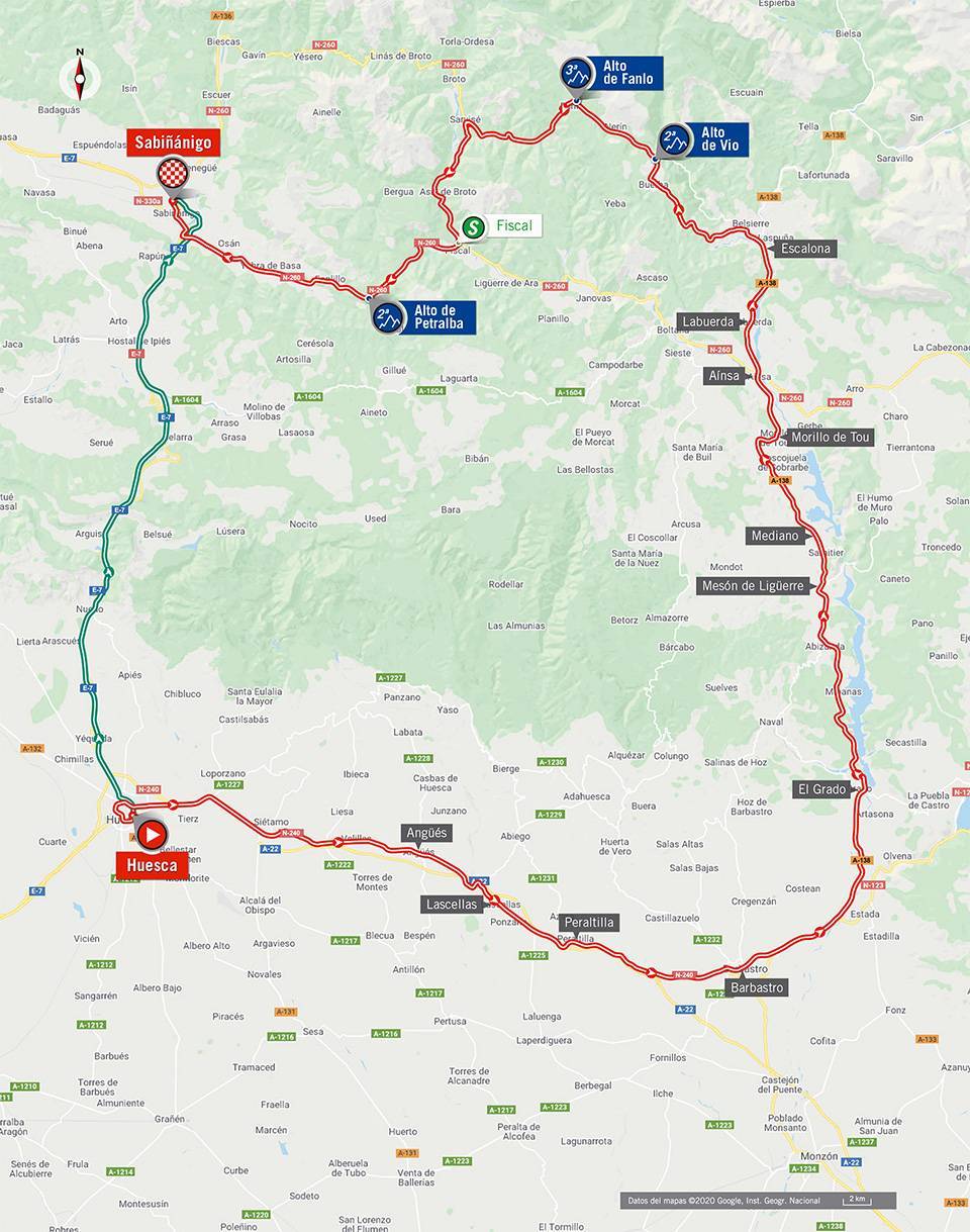 Streckenverlauf Vuelta a Espaa 2020 - Etappe 5