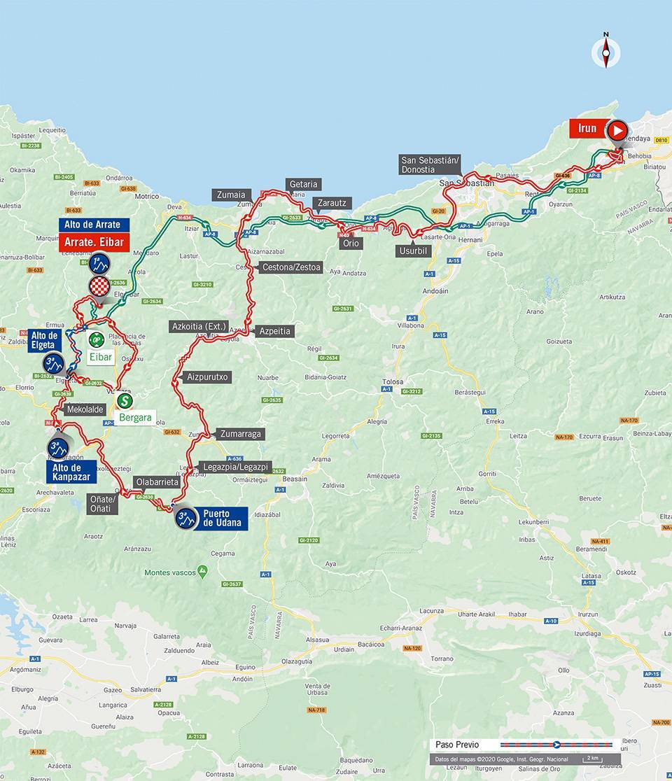 Streckenverlauf Vuelta a España 2020 - Etappe 1