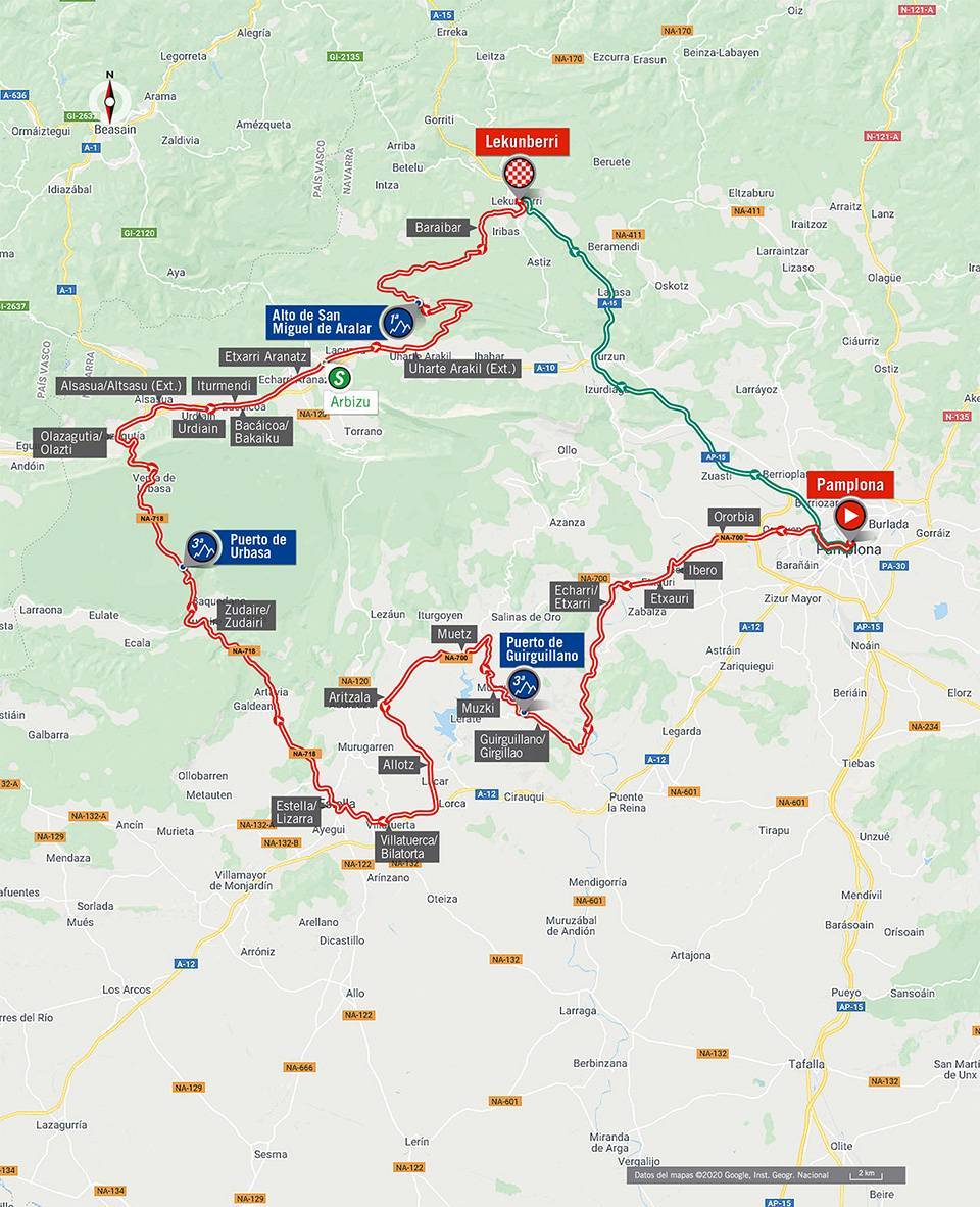 Streckenverlauf Vuelta a España 2020 - Etappe 2