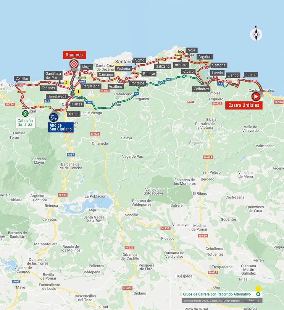 Streckenverlauf Vuelta a Espaa 2020 - Etappe 10
