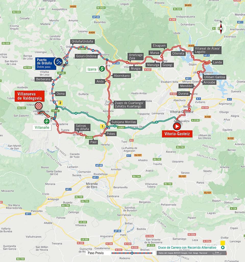 Streckenverlauf Vuelta a Espaa 2020 - Etappe 7