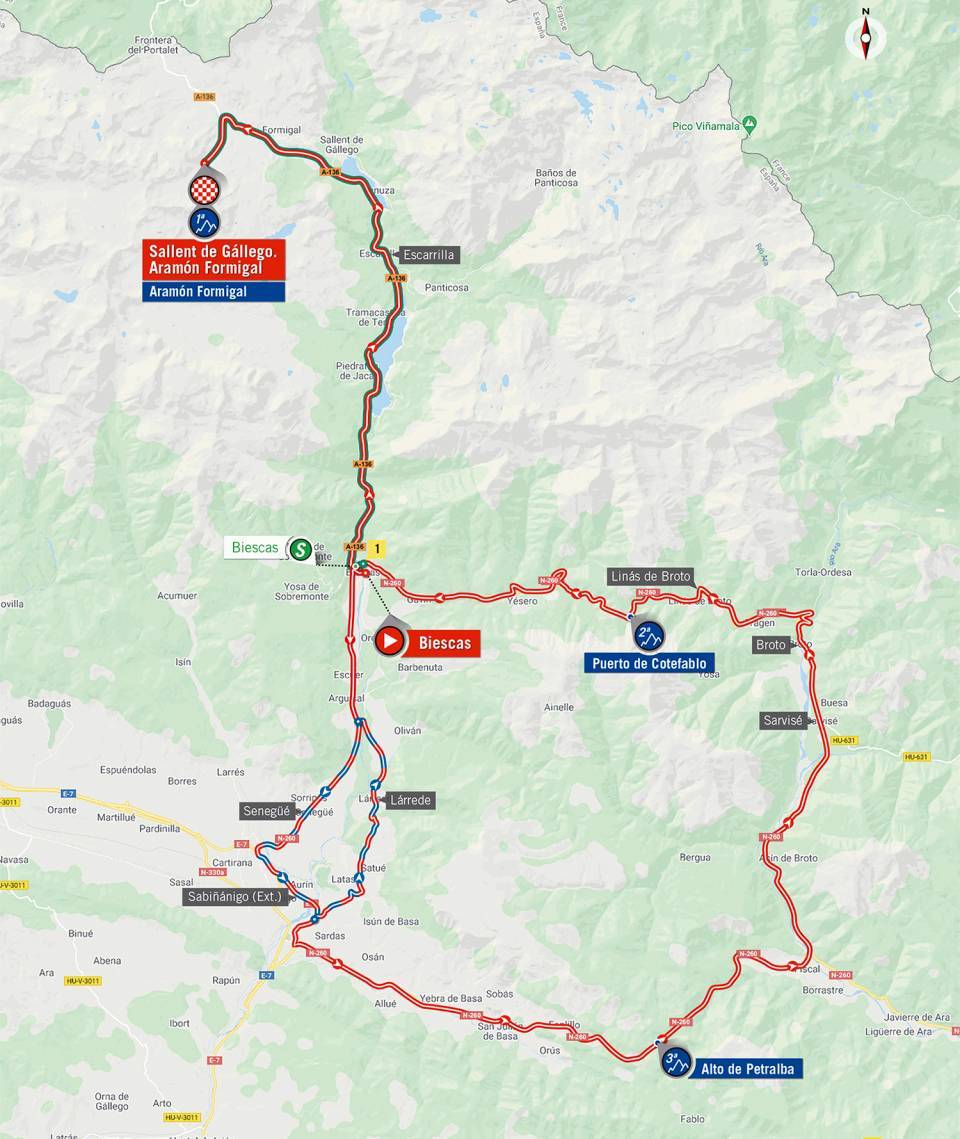 Streckenänderung: neuer Streckenverlauf Vuelta a España 2020 - Etappe 6