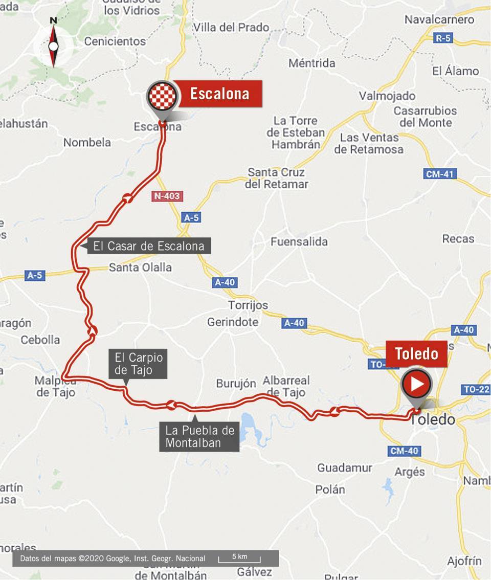 Streckenverlauf Ceratizit Madrid Challenge by la Vuelta 2020 - Etappe 1